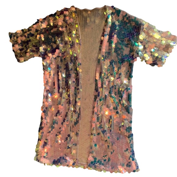 Sweaters - Long sequin cardigan!